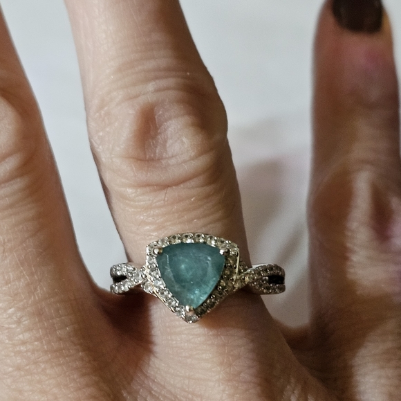 RARE Grandidierite & Diamonds Ring💍! Size 8! - Picture 7 of 11